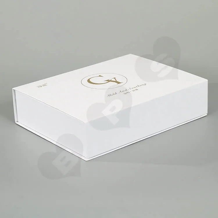 Custom White Printed Gift Box For Cosmetic side view four