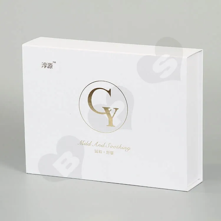 Custom White Printed Gift Box For Cosmetic side view six