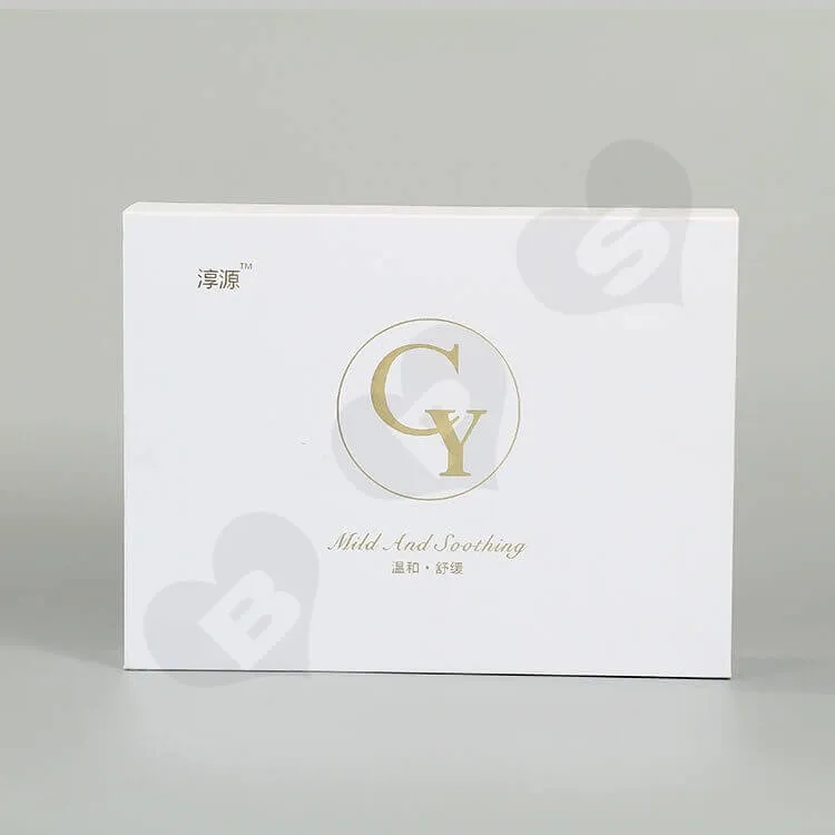 Custom White Printed Gift Box For Cosmetic side view six