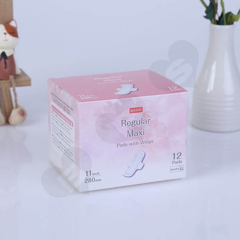 Custom printing Retail Box For Sanitary Napkins side view one