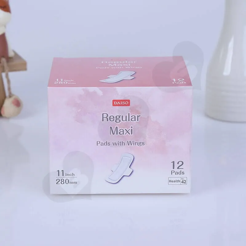 Custom printing Retail Box For Sanitary Napkins side view two