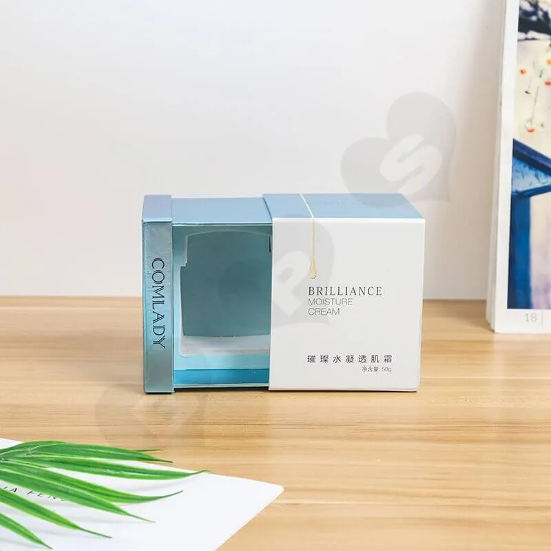 Customized Cardboard Gift Box For Moisture Cream side view three