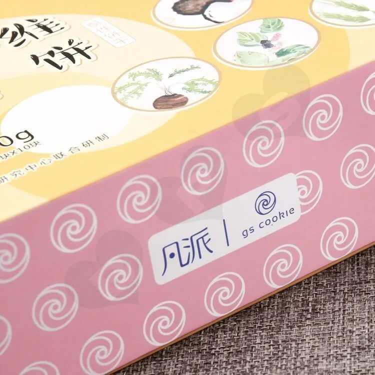 Customized Double Side Printing Magnetic Closure Box For Food side view five