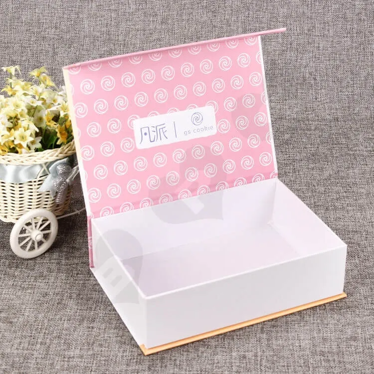 Customized Double Side Printing Magnetic Closure Box For Food side view one