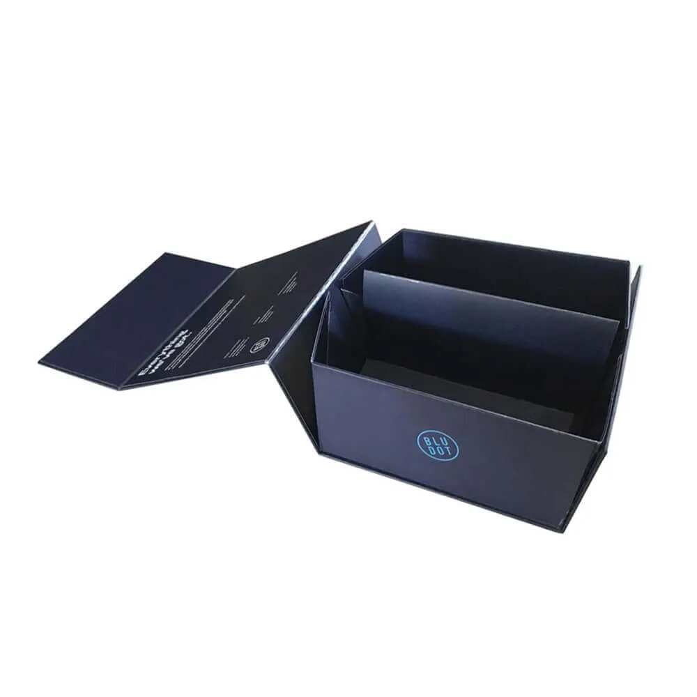 Customized Foldable Fabric Swatch Card Packaging Rigid Box side view five
