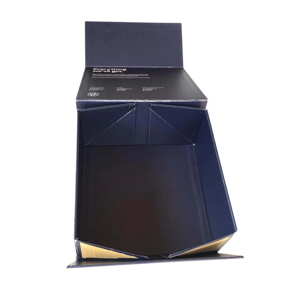 Customized Foldable Fabric Swatch Card Packaging Rigid Box side view three