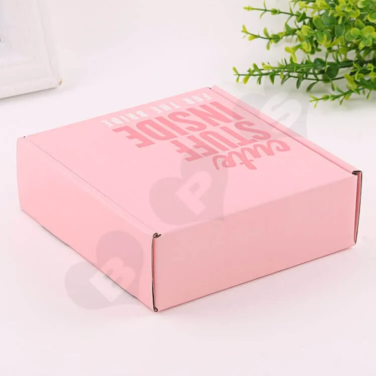 Double Side Printing Corrugated Box For Party Gift side view three