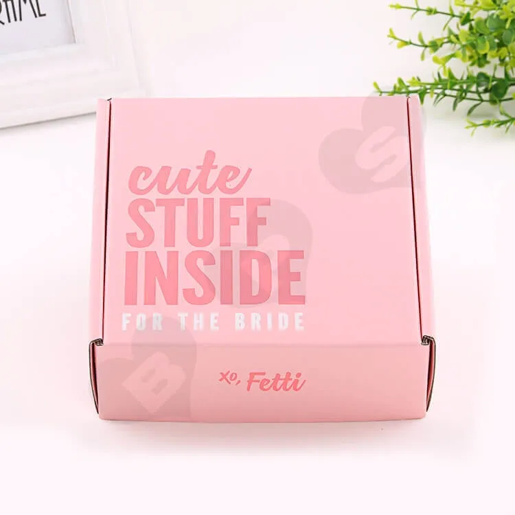 Double Side Printing Corrugated Box For Party Gift side view two