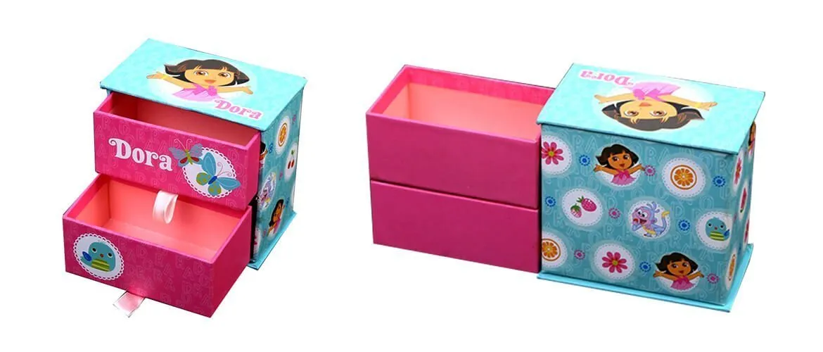 Double layer rigid cardboard drawer gift boxes