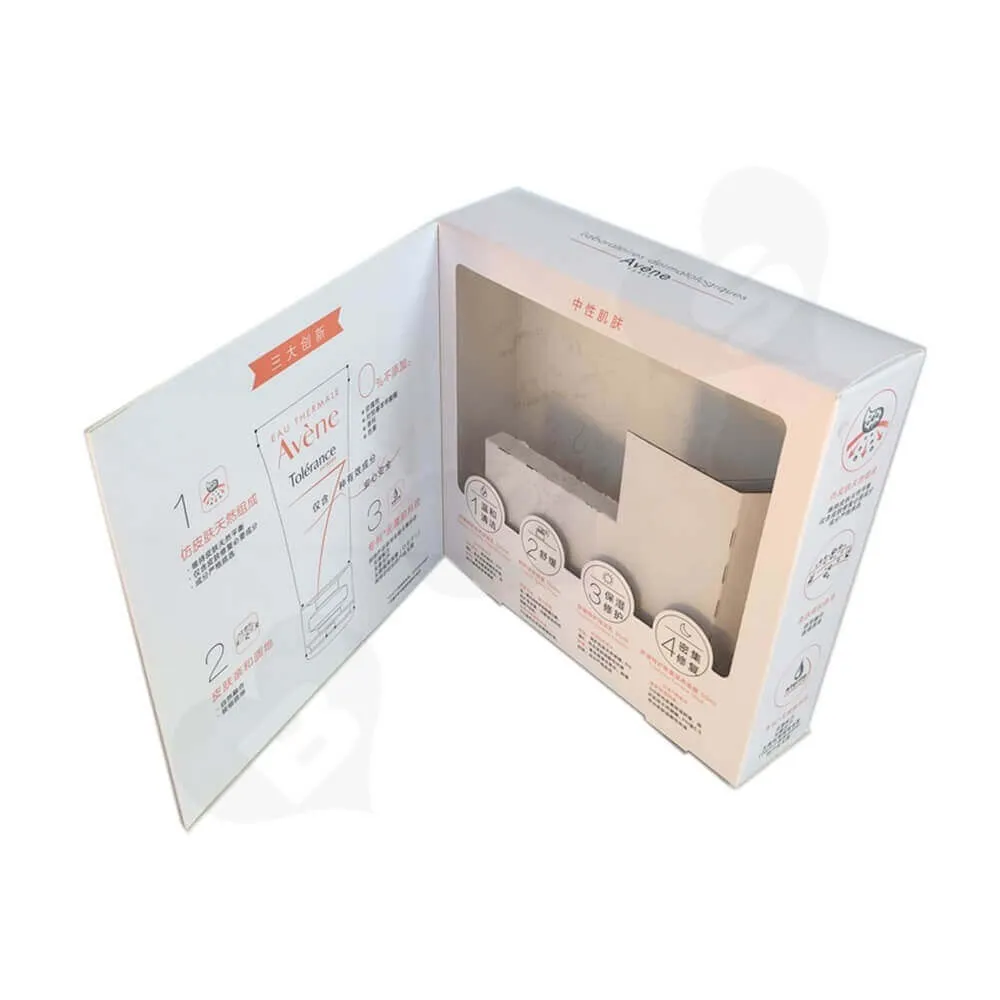 Facial Cleanser Paperboard Box clear plastic window patching (3)