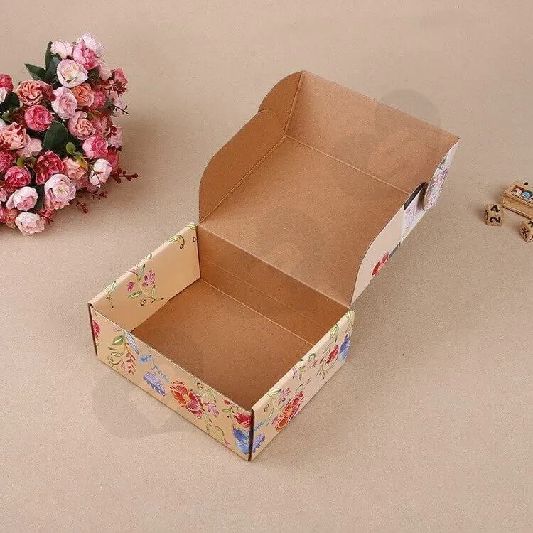 Full Color Printed Corrugated Paper Box For Greeting Cards Set side view five