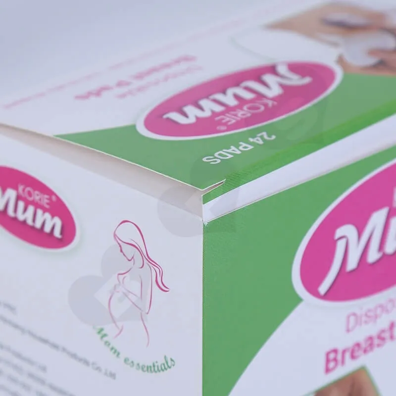 Full Color Printing Retail Box For Breast Pad side view four