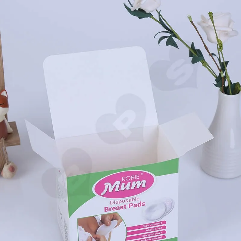 Full Color Printing Retail Box For Breast Pad side view three