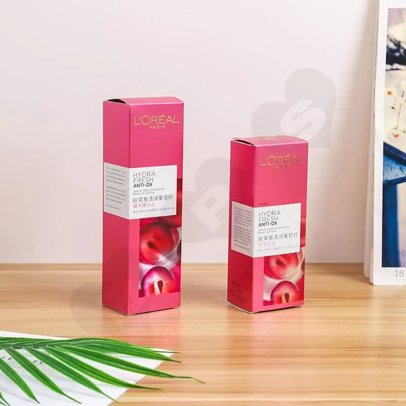 Glossy Cardboard Box For Exquisite Eye Liquid side view one