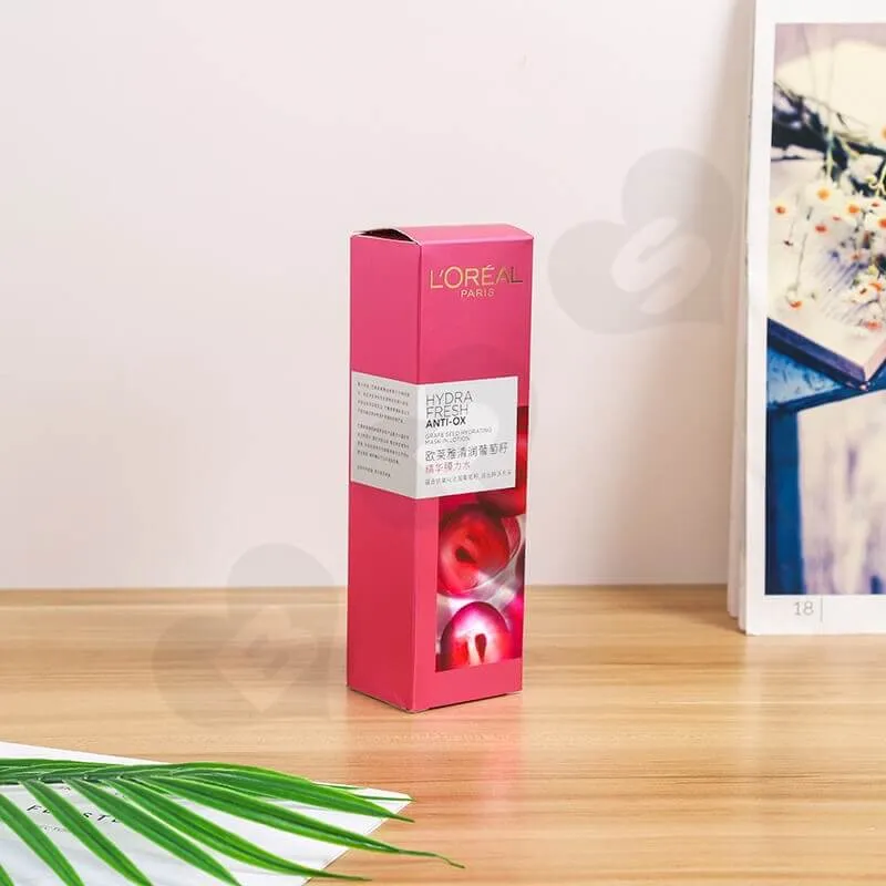 Glossy Cardboard Box For Exquisite Eye Liquid side view three