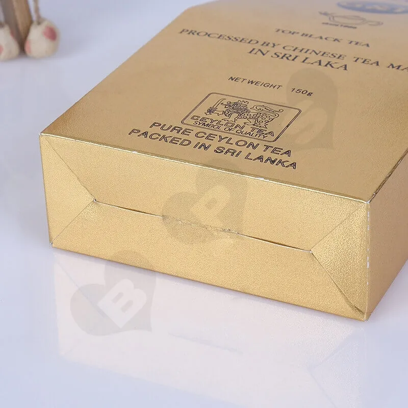 Gold Cardboard Box Packaging For Tea side view four
