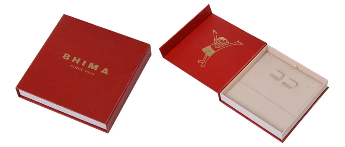 Gold Foil Stamping Megnetic Closure Jewelry Box