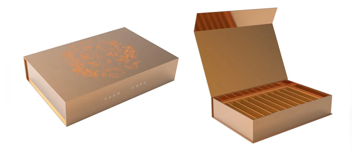 Gold Metallic Coated Magnetic Closure Box