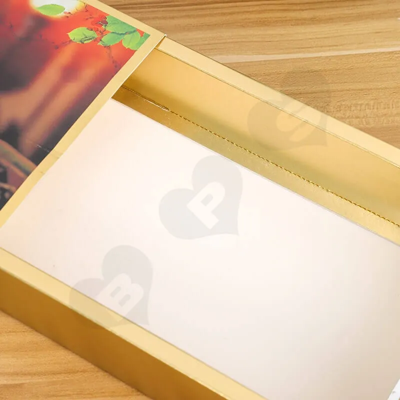 Golden Specialty Cardboard Cosmetic Packaging Box side view five