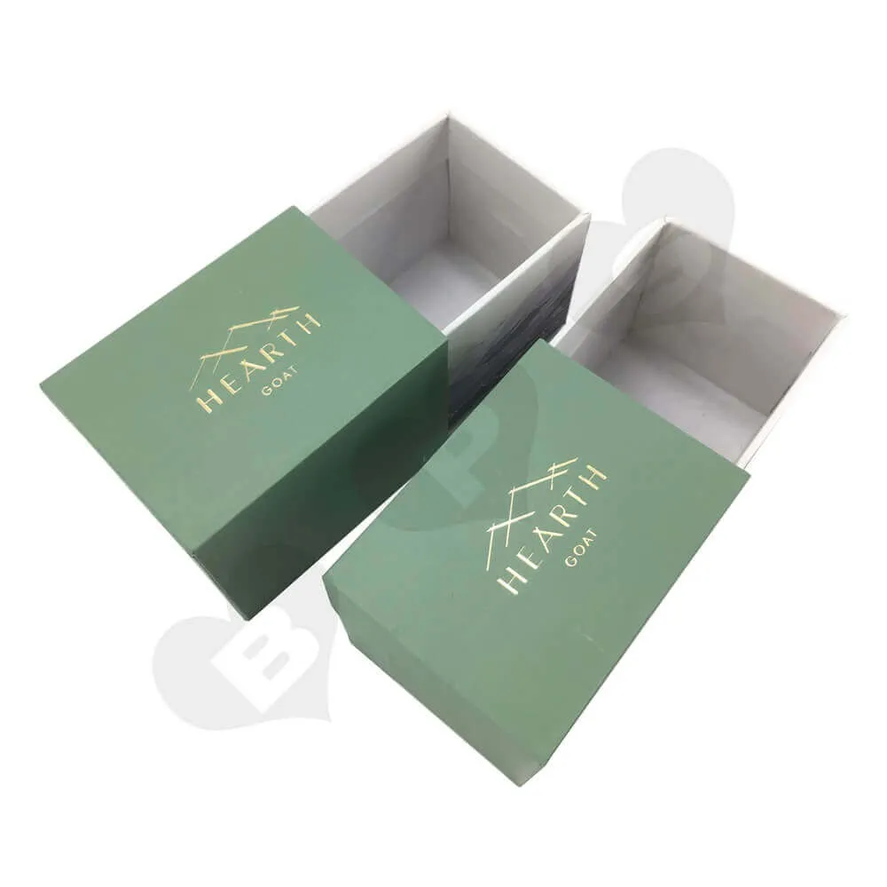 Golden Hot Foil Stamped Drawer Box side view 10