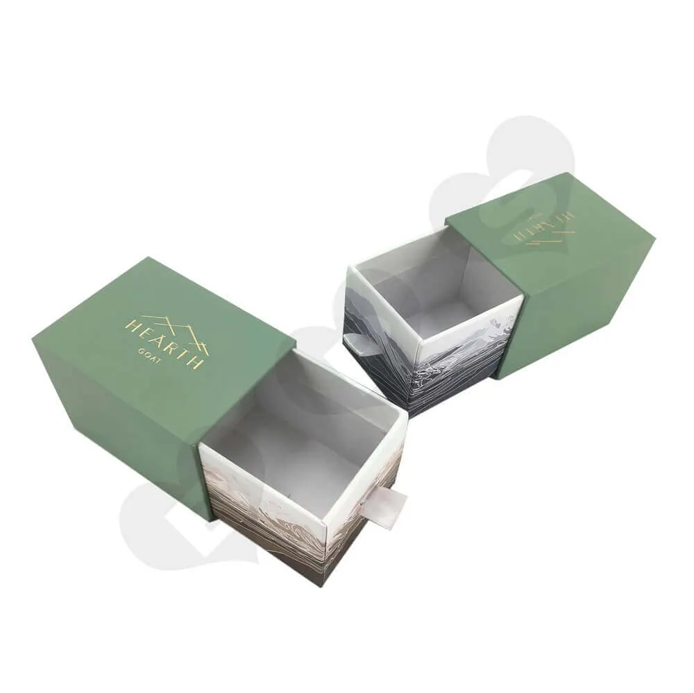 Golden Hot Foil Stamped Drawer Box side view 6