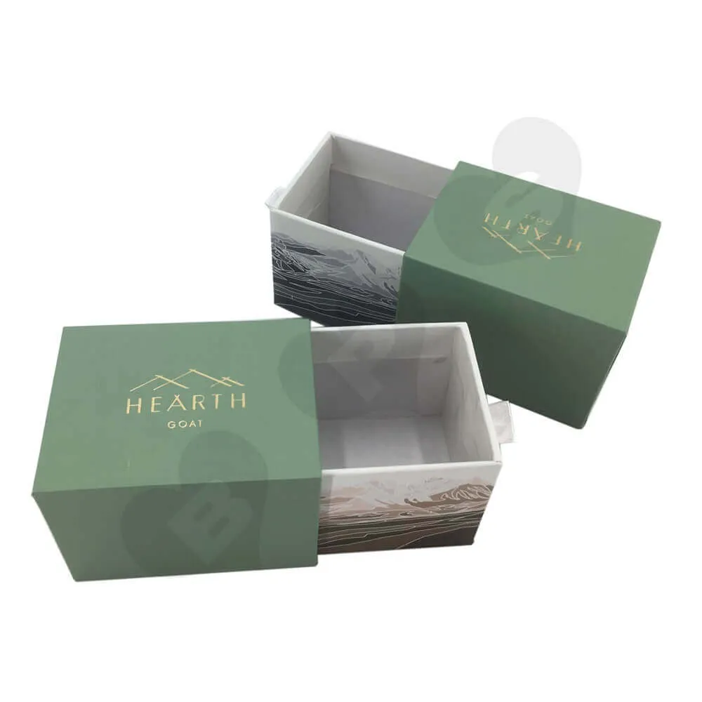 Golden Hot Foil Stamped Drawer Box side view 7