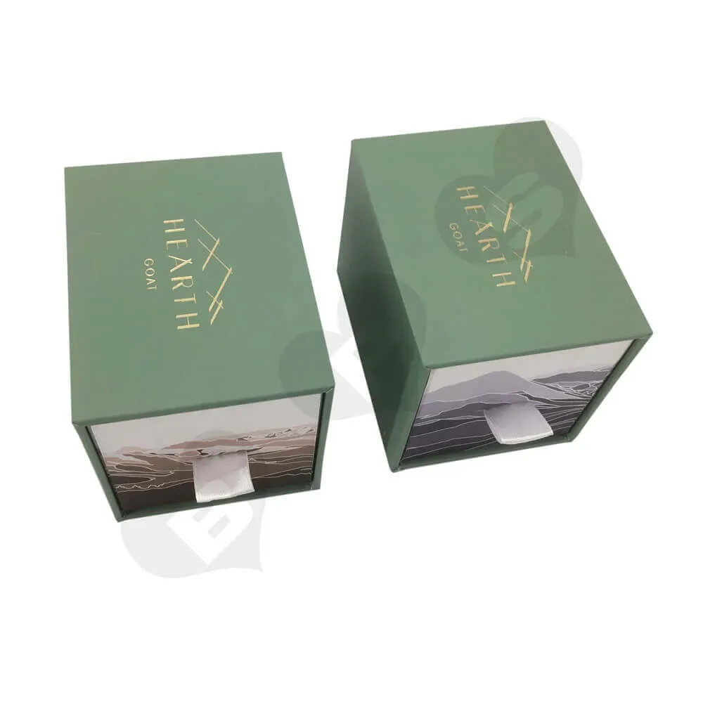 Golden Hot Foil Stamped Drawer Box side view 8