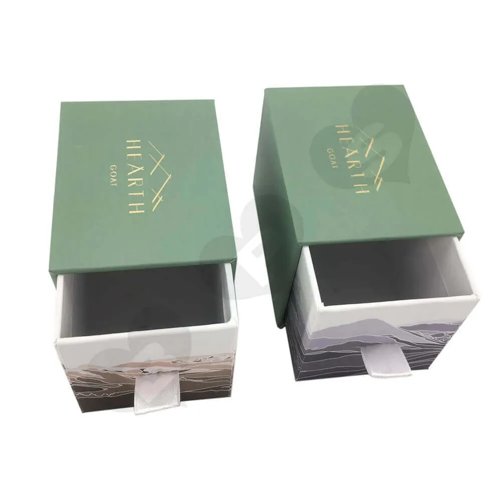 Golden Hot Foil Stamped Drawer Box side view 9