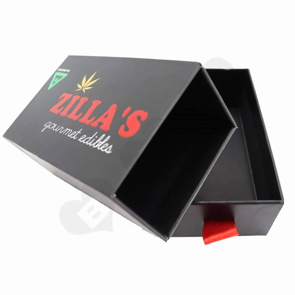Gourmet Gift Packaging Box with Three Color Foil Stamping sideview three