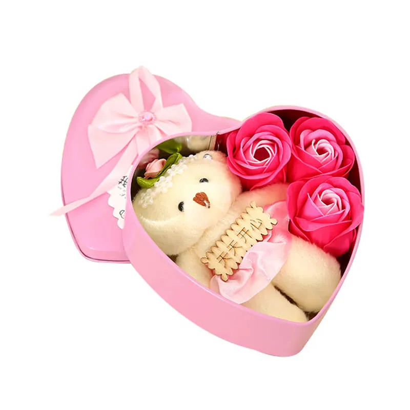 Caja en forma de corazón para flores