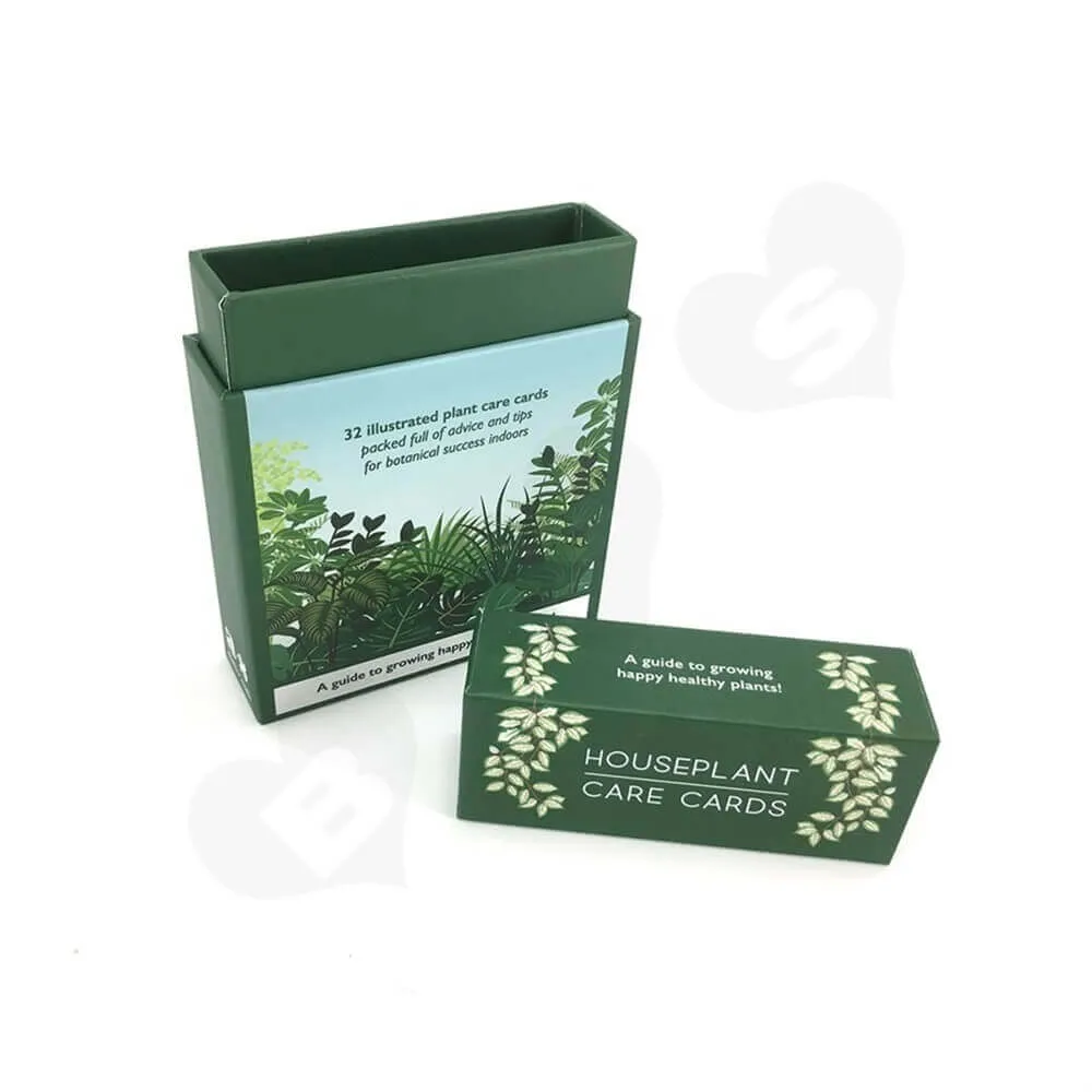 Houseplant Care Cards Packaging Box Side View Six