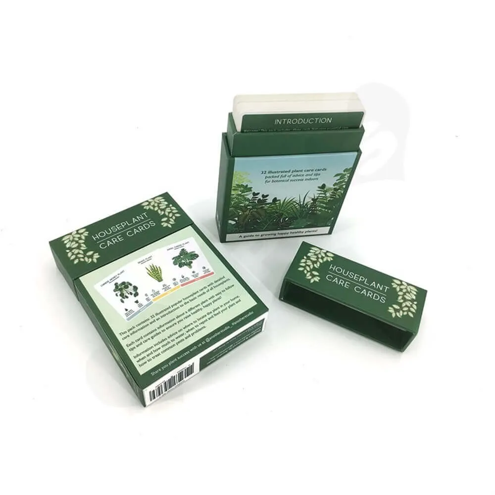 Houseplant Care Cards Packaging Box Side View Three