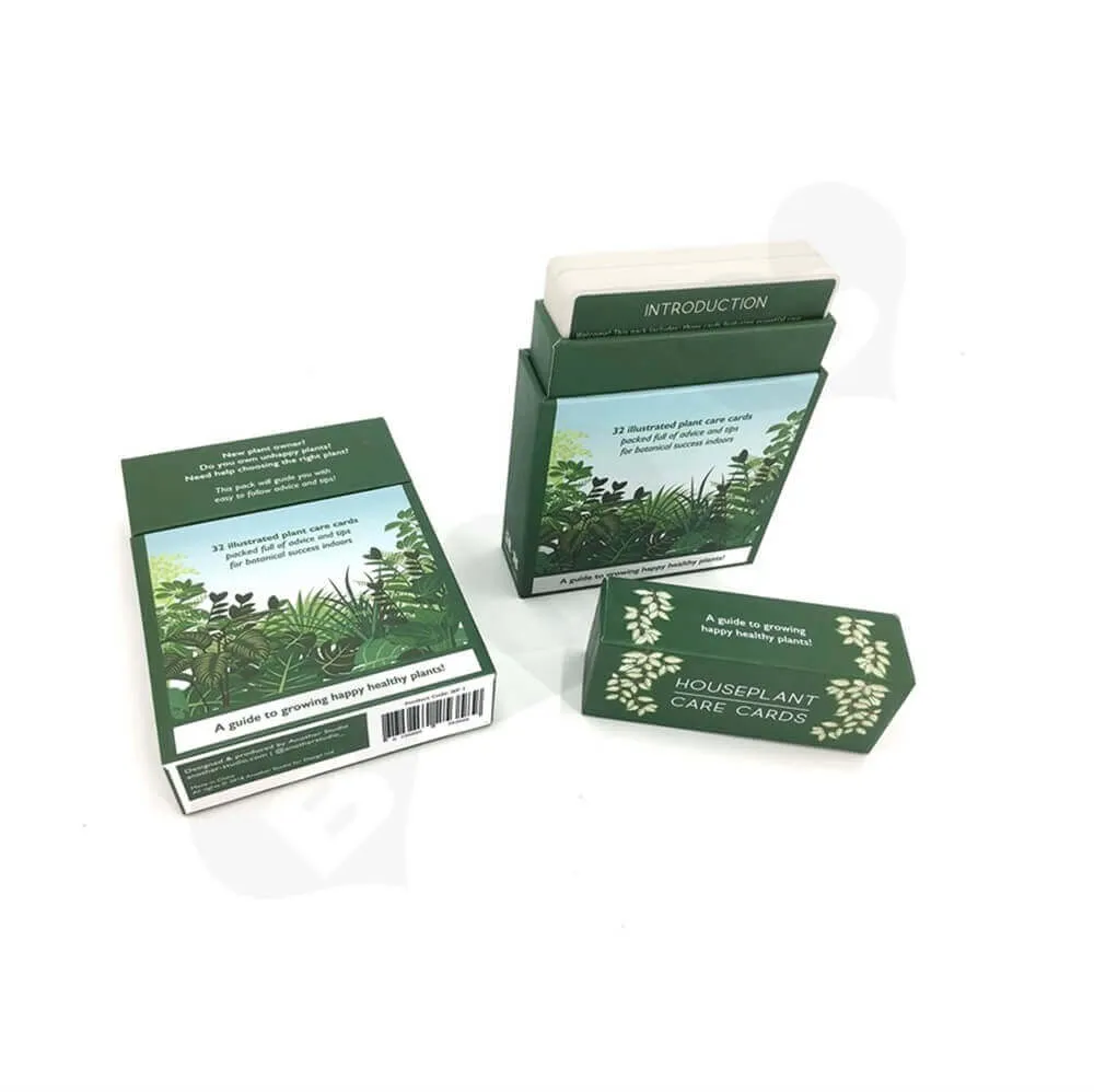 Houseplant Care Cards Packaging Box Side View Two