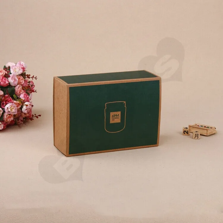 Kraft Mailer Box With Sleeve For Candle side view five