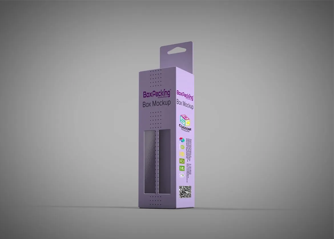 Kraft paperboard printed box with hookup 1