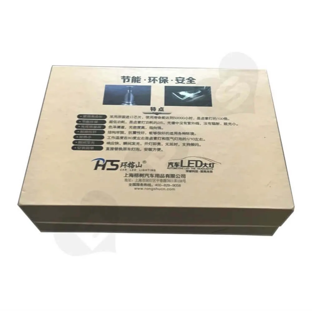 LED Bulb Rigid Gift Boxes Sideview Four