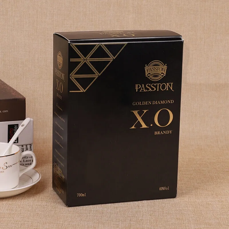 Luxury Custom Cardboard Wine Box side view one