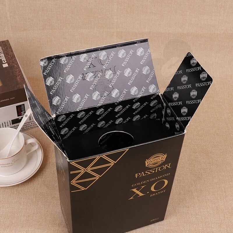 Luxury Custom Cardboard Wine Box side view three