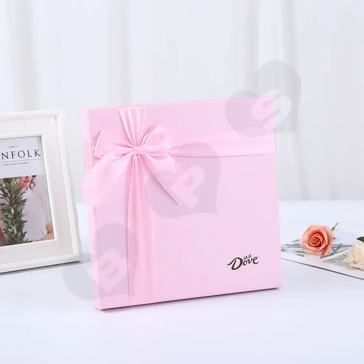 Luxury Pink Rigid Box For Chocolate side view five