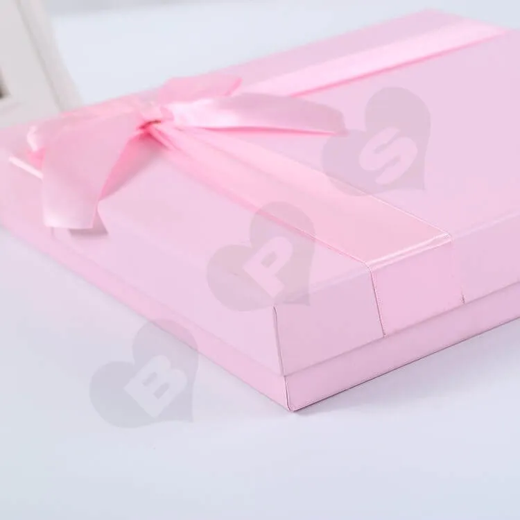 Luxury Pink Rigid Box For Chocolate side view two
