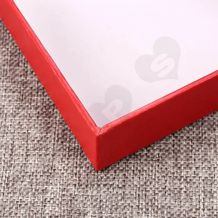 Luxury Rigid Gift Box For Souvenir Silver Foil Stamping side view three