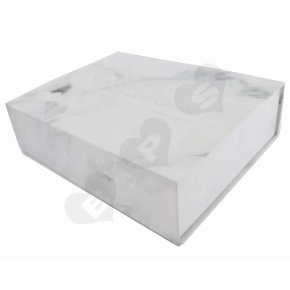 Luxury Wig Packaging Boxes with Silver Stamping side view one