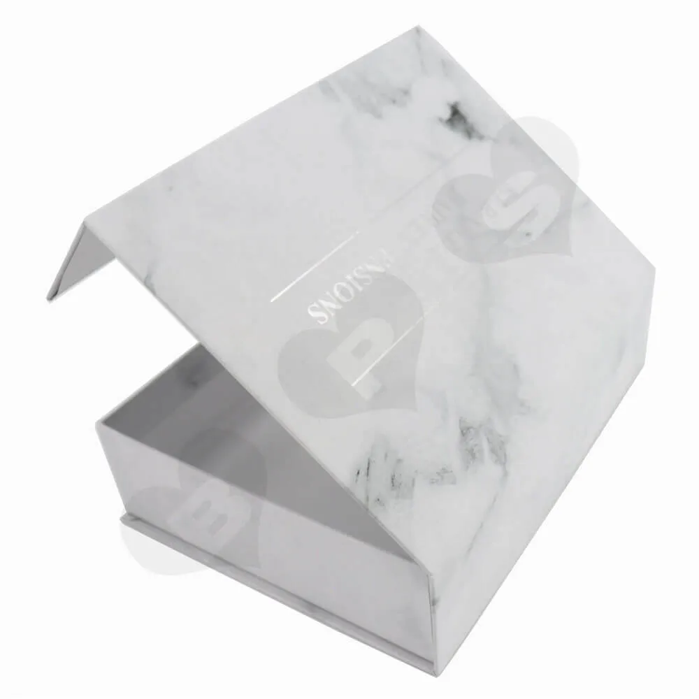 Luxury Wig Packaging Boxes with Silver Stamping side view three
