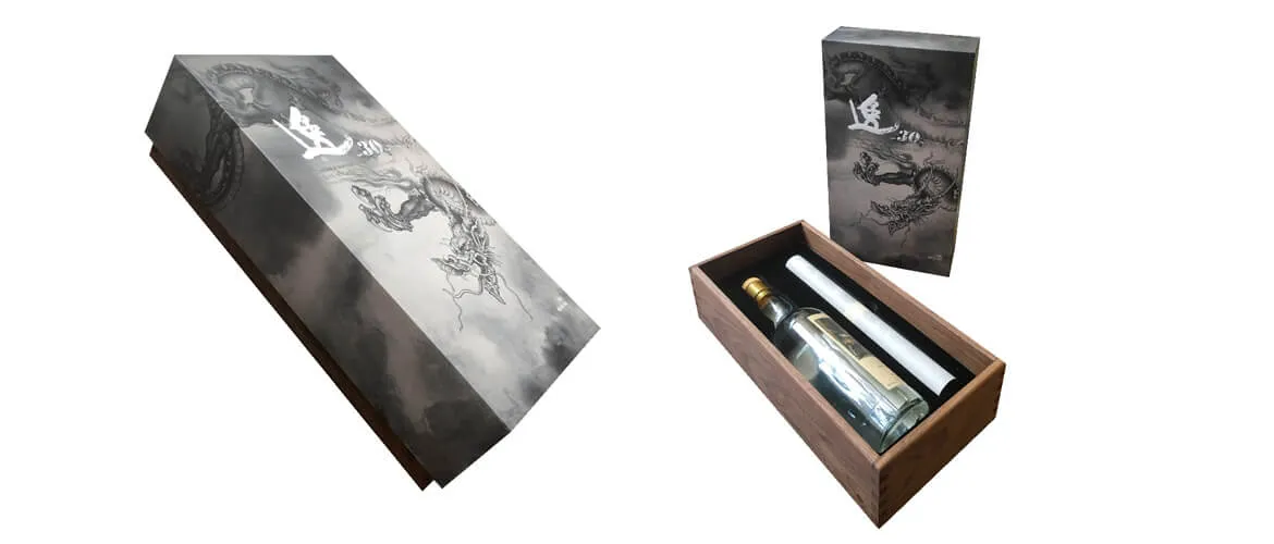 Luxury wine packing box top and bottom style