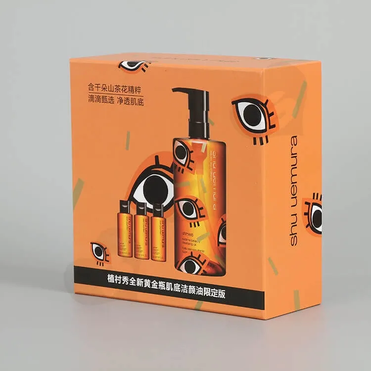 Matte Color Rigid Box For Face Cleanser side view one