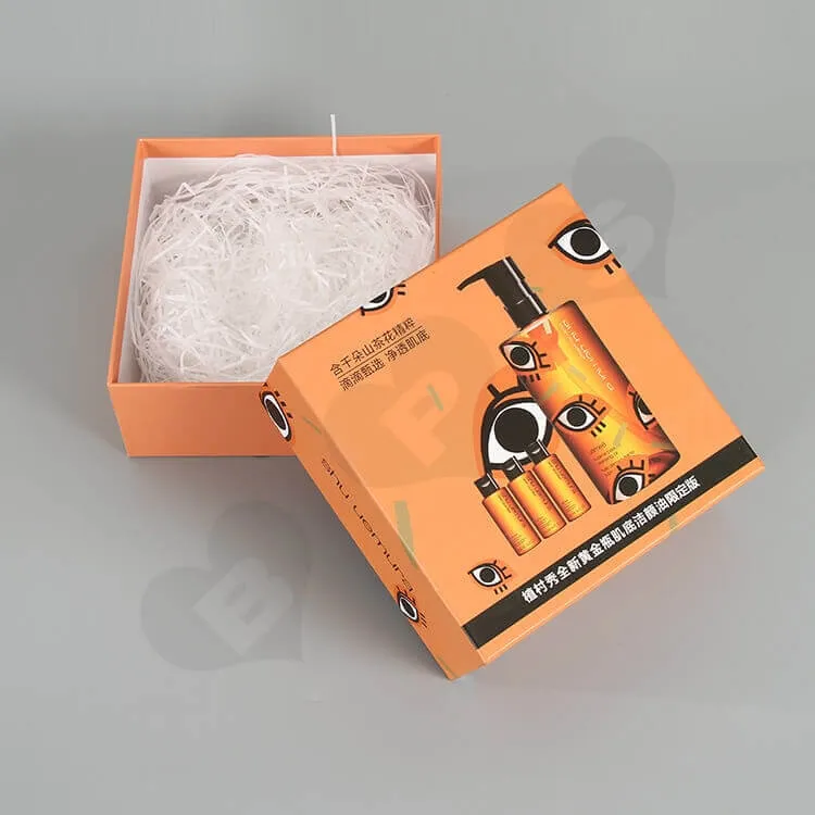 Matte Color Rigid Box For Face Cleanser side view three