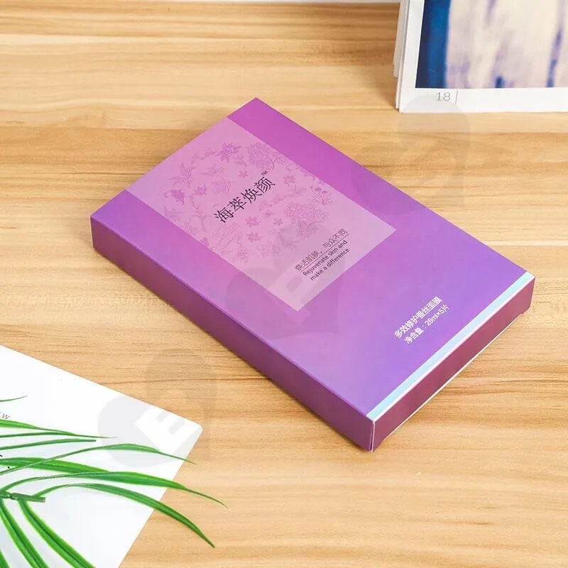 Matte Lamination Color Printed Cardboard Box For Silk Mask side view five