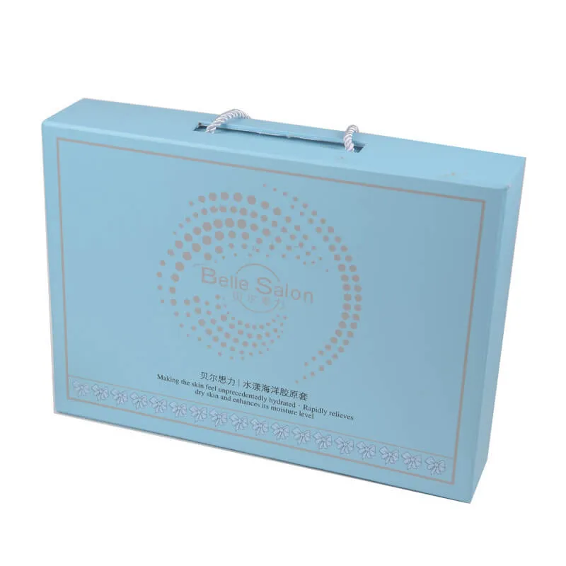 Offset Printed Gift Box With Nylon Handle