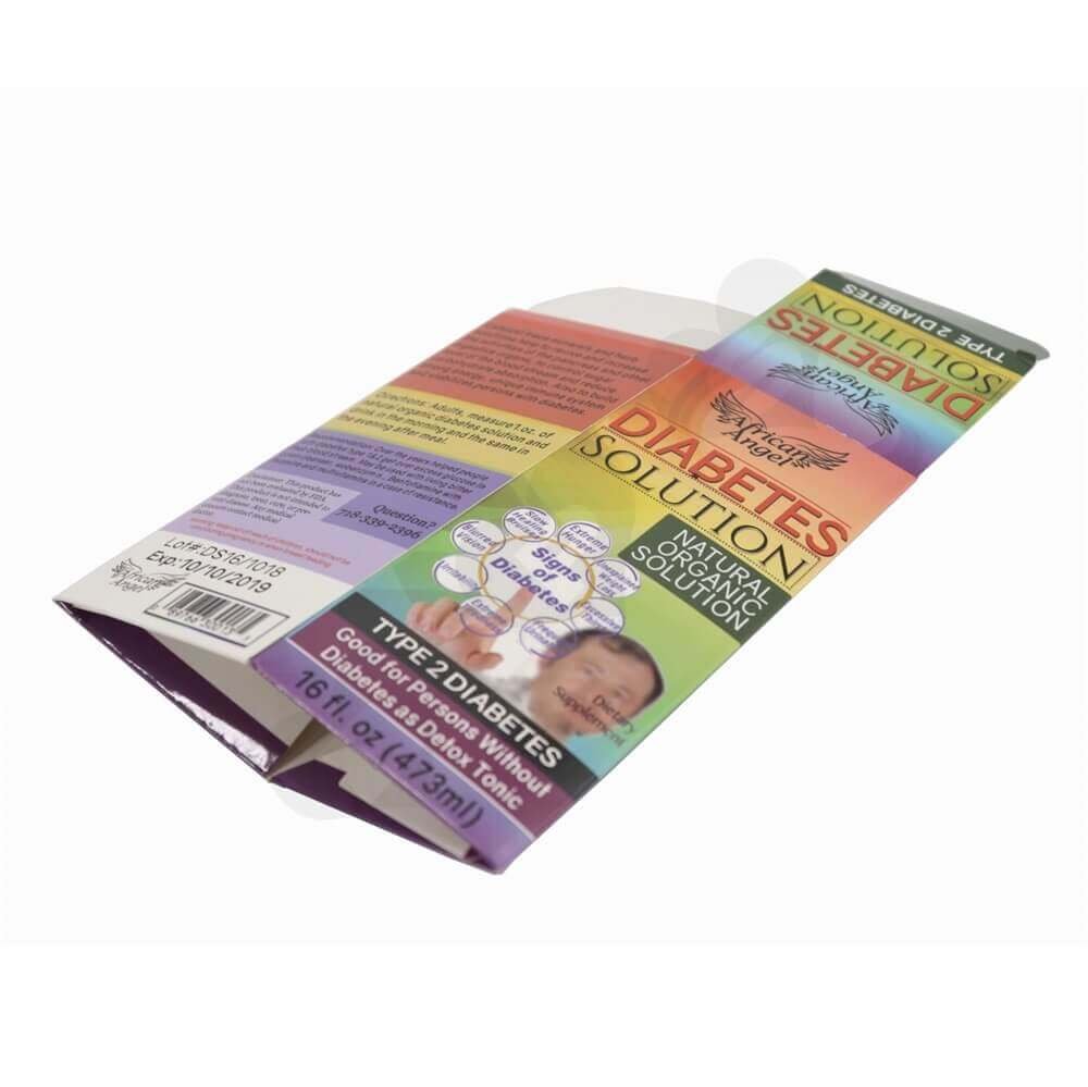 Organic Health Supplements Paperboard Box side view two