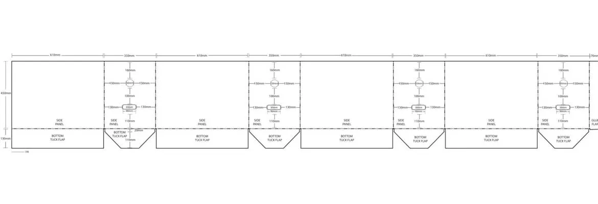 Diseño de Troquelado con Forma de Caja Octagonal para el Empaque de Sandías